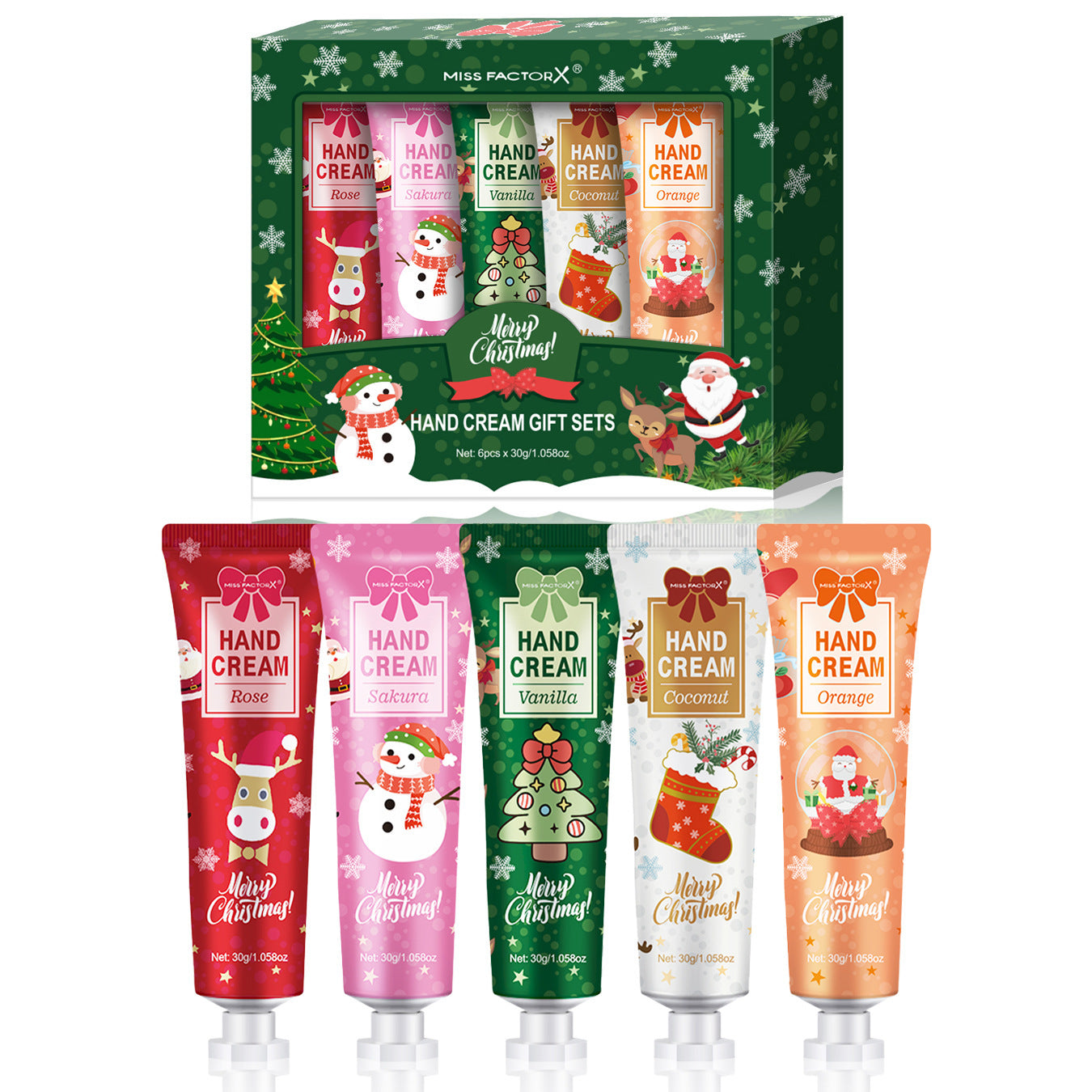 5 Flavors Christmas Hand Cream Set