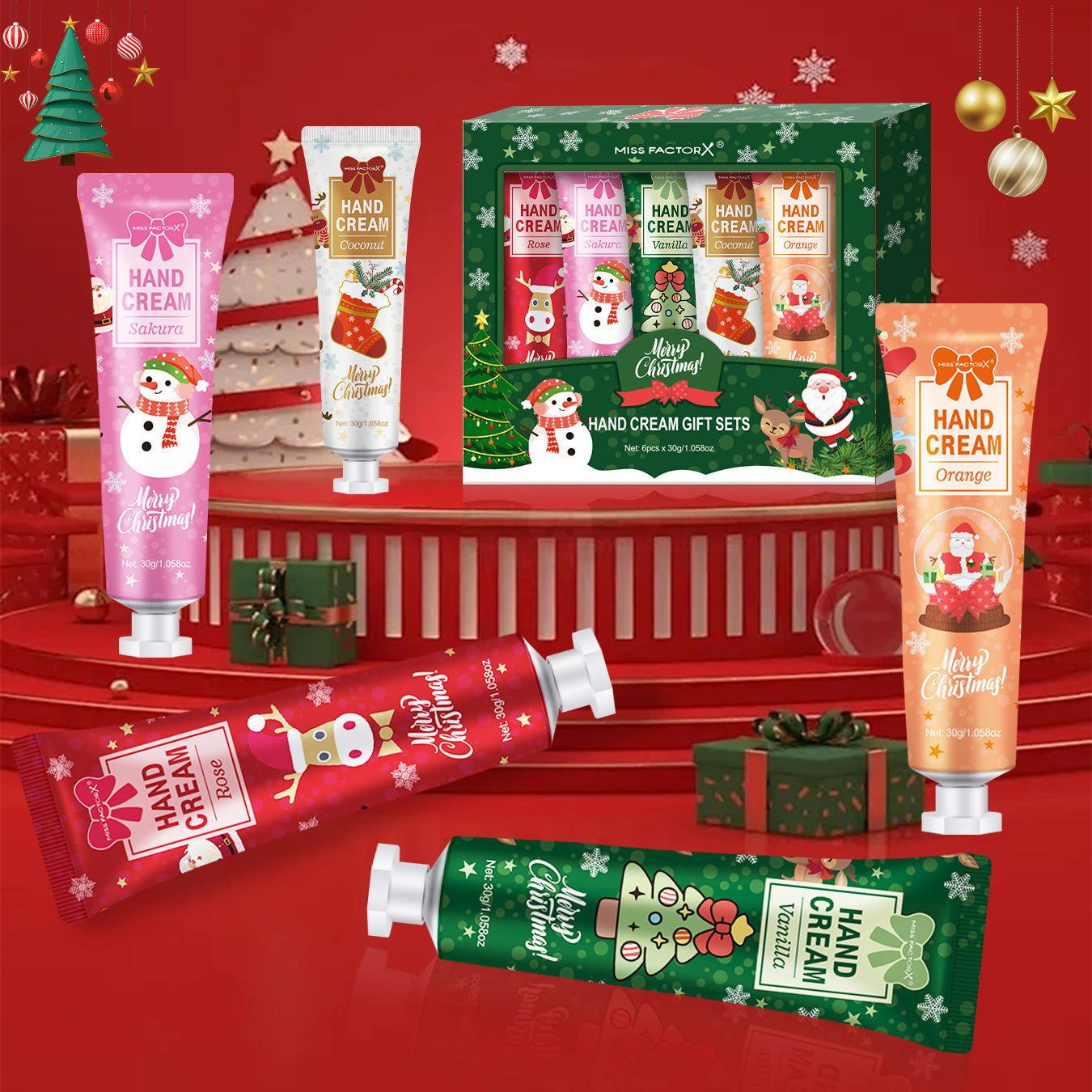 5 Flavors Christmas Hand Cream Set